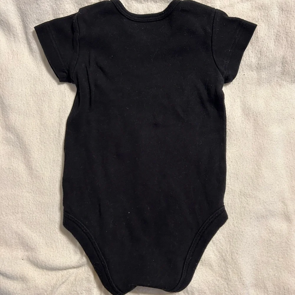 Faded Glory Black and‎ Pink Bodysuit Playful Design